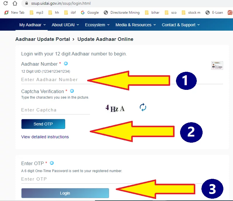 How to improve Aadhaar card online
