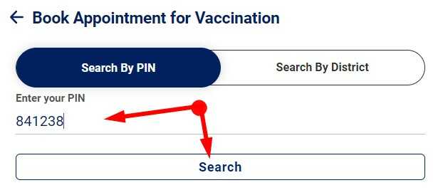 Enter Pin Code and Finde Hospital for Covide Vaccine Registration Near Me