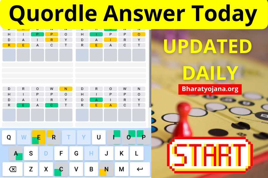 Quordle Game 2022: Quordle Answer Today"Updated Daily"