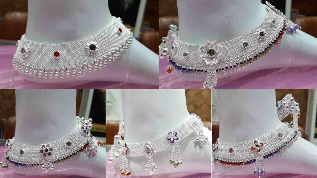 Latest Silver Payal Designs with price 2