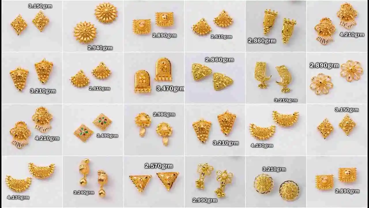 Earring Design Gold for Daily use
