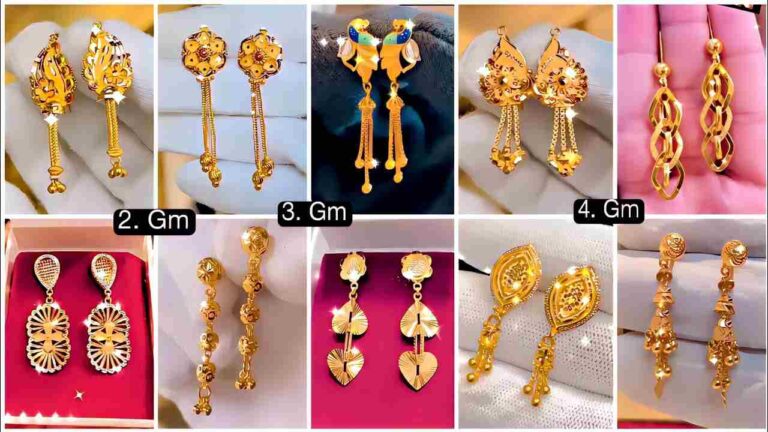 Gold Earrings Designs for daily use
